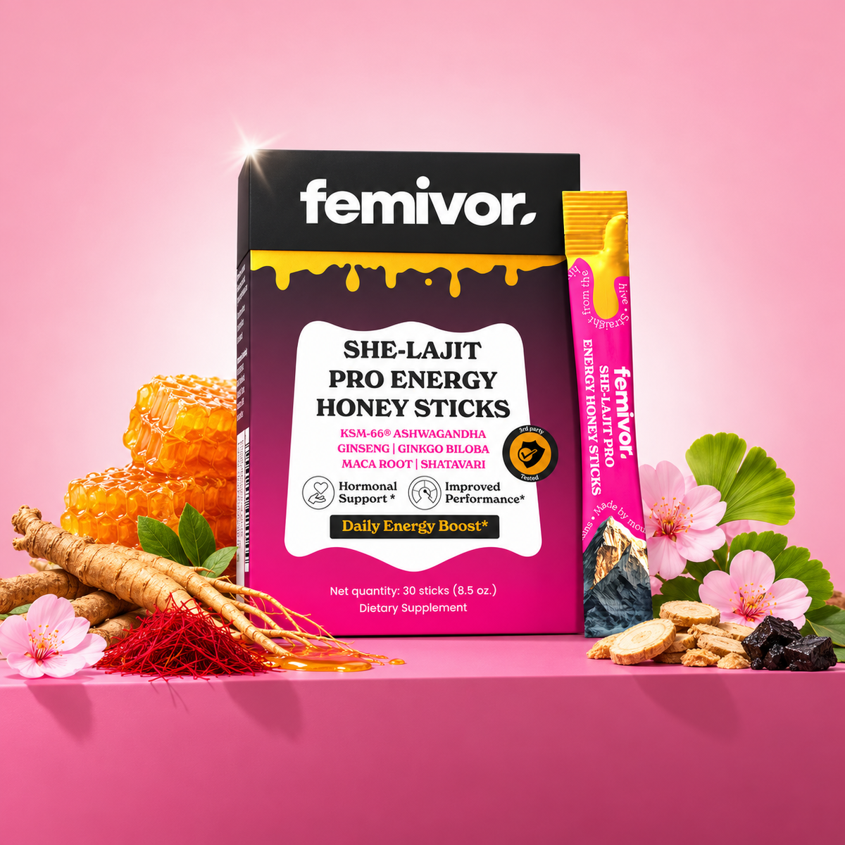 Femivor™ – Sticks de Miel & Shilajit para Mujer