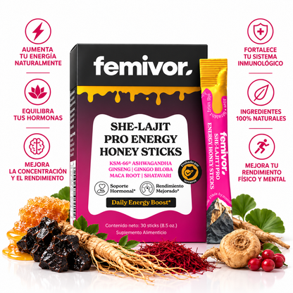 Femivor™ – Sticks de Miel & Shilajit para Mujer