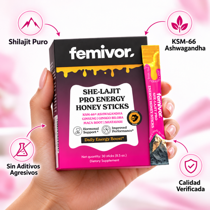 Femivor™ – Sticks de Miel & Shilajit para Mujer